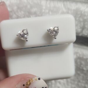 925 Moissanite Screw Back Earrings